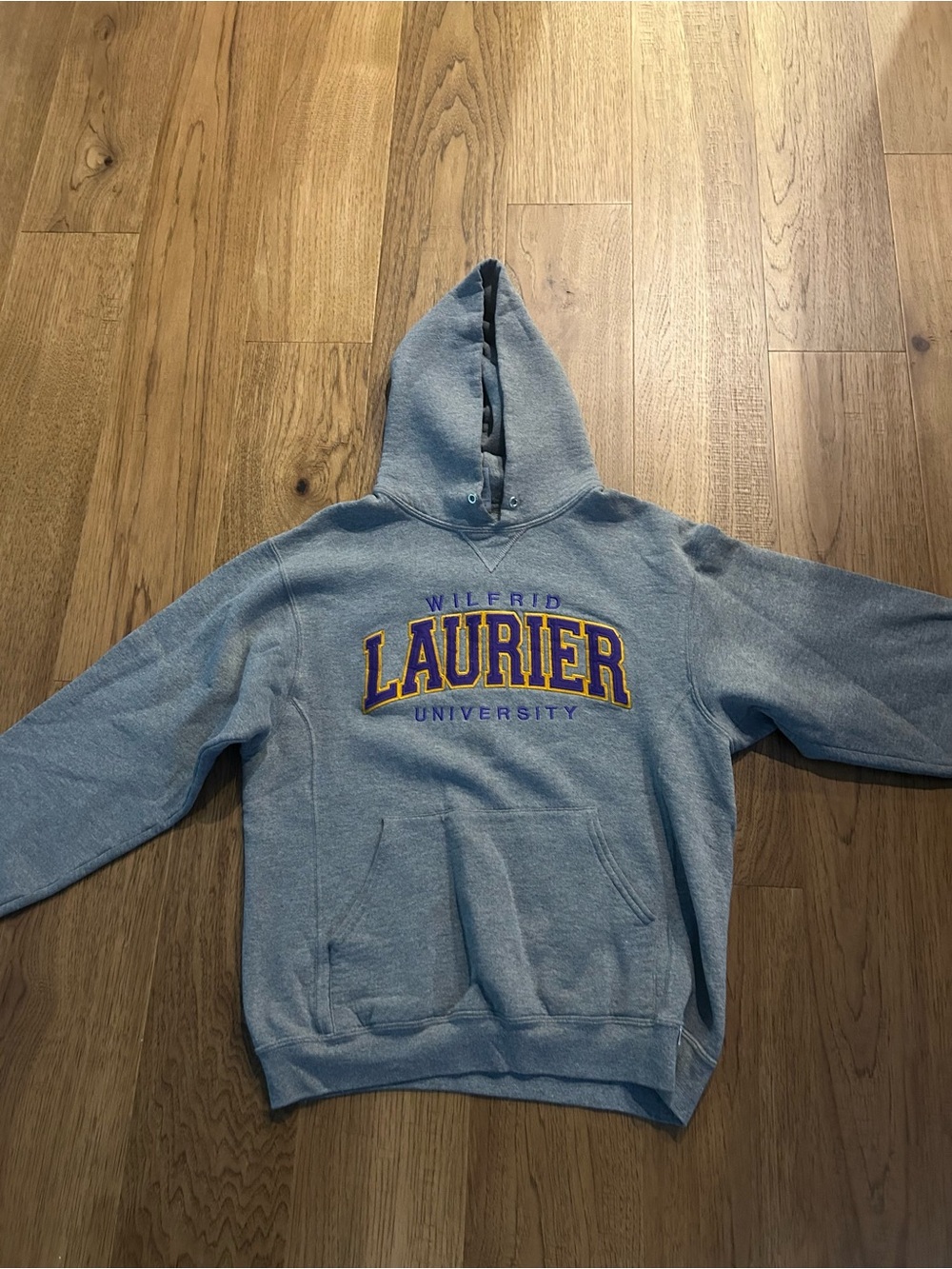 Wilfrid Laurier University Grey Hooded Sweatshirt